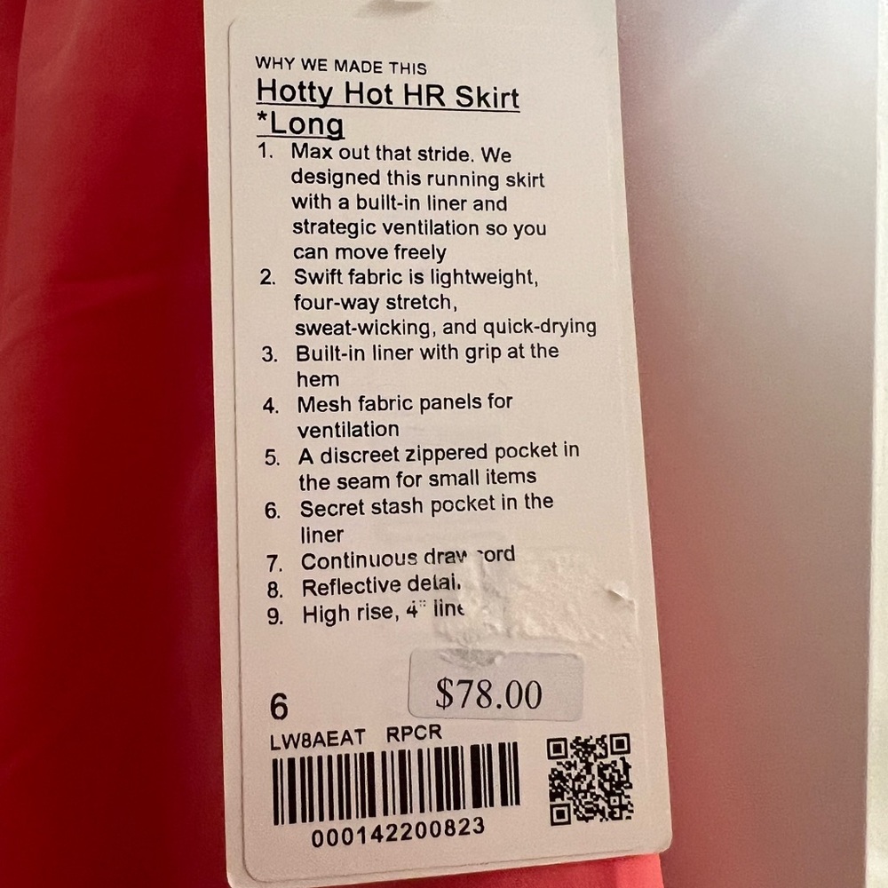 Hotty hot high rise skirt long size 6